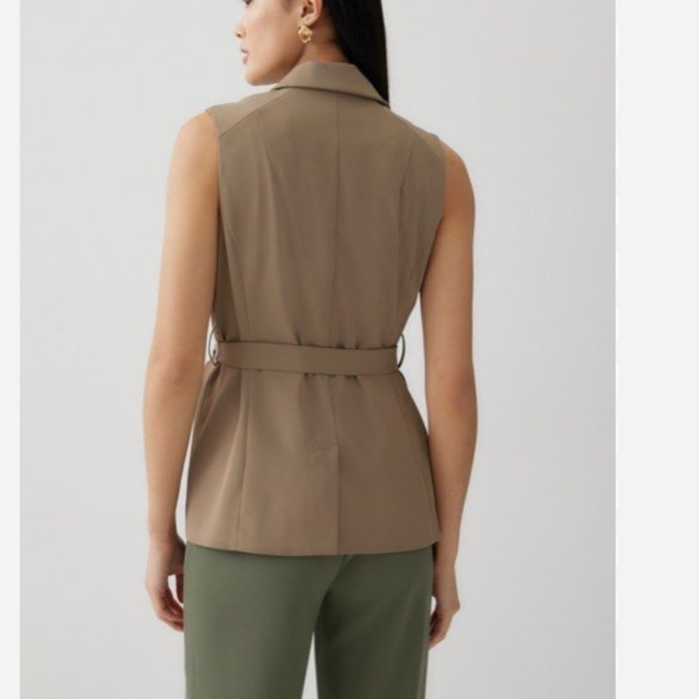 Molt- SHEIN woman’s brown blazer vest belt jacket